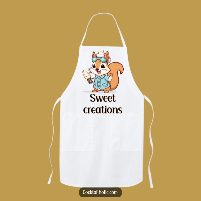 Funny Squirrel Apron: Kitchen Mixologist - The Chef's Funny Gift!