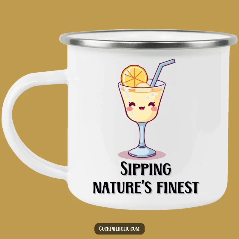 Funny Kawaii Cocktail Bubble Sip Camping Mug - Outdoor Humorous Drink Cup Gift