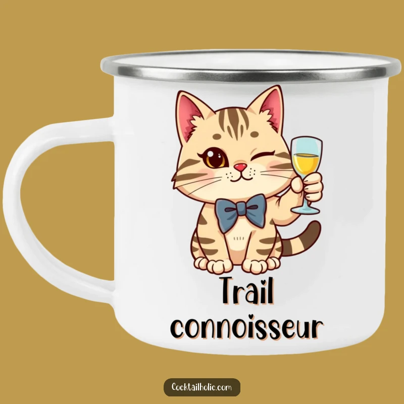Funny Cat Camping Mug: Elegant Sips - A Great Funny Gift!