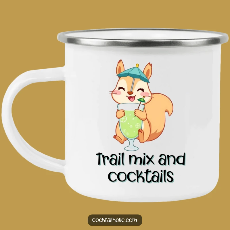 Funny Squirrel Camping Mug: Cheerful Drink Jumper, Durable Funny Gift for Outdoors