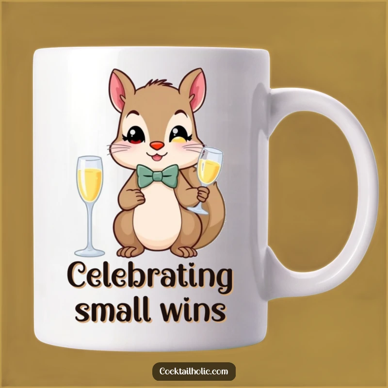 Funny Fancy Squirrel Champagne Mug - Dapper Animal Drink Cup Gift