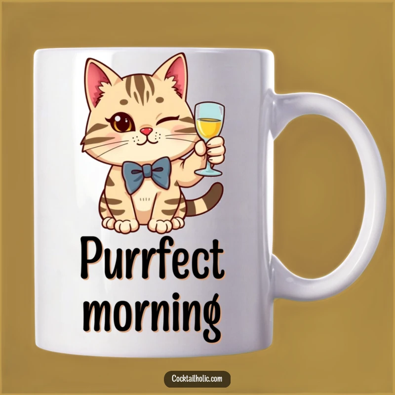 Funny Cat Bow Tie Mug: Confident Wink - The Perfect Funny Gift!