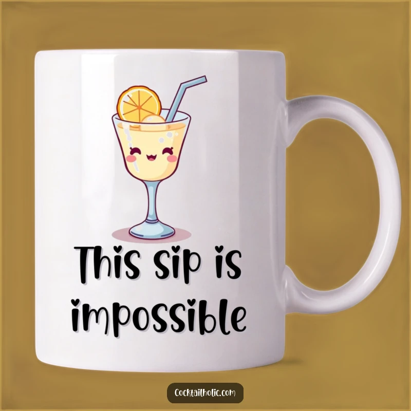 Funny Kawaii Cocktail Glass Bubble Sip Mug - Perfect Humorous Gift for Drink Lovers
