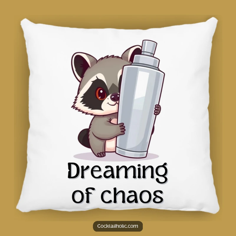 Funny Raccoon Pillow: Cozy Shaker Peeker Accent, Soft Funny Gift Cushion