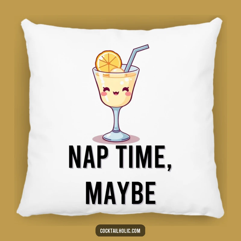 Funny Kawaii Cocktail Bubble Sip Pillow - Cozy Humorous Drink Cushion Gift