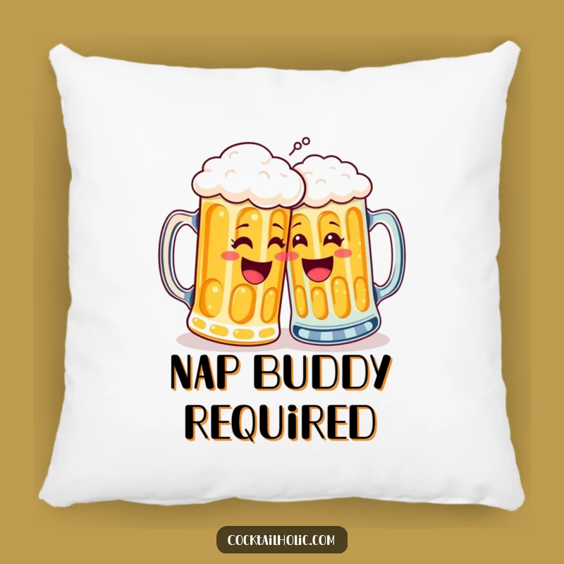 Funny Beer Mug High Five Pillow - Comfy and Hilarious Home Accent!