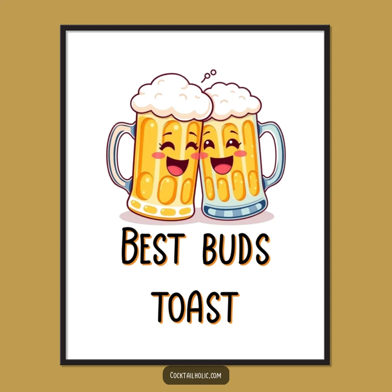 Funny Beer Mug High Five Digital Art - Instant Hilarious Wall Decor!
