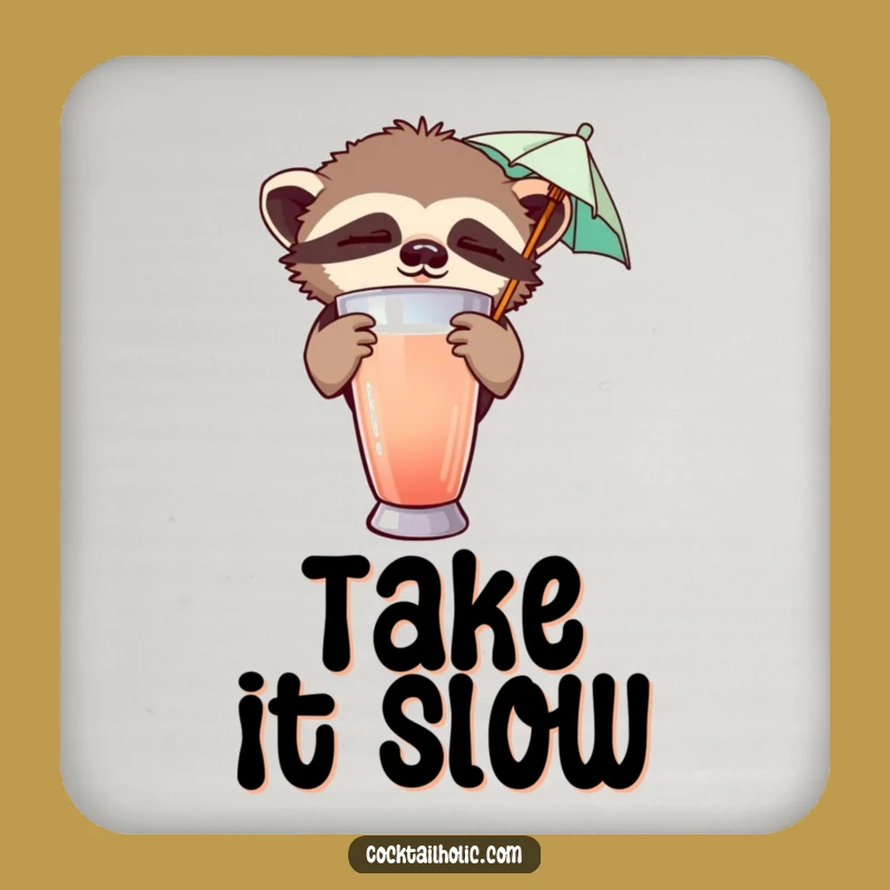 Funny Sloth Cocktail Coaster Set - Protect Surfaces with Calm Gift