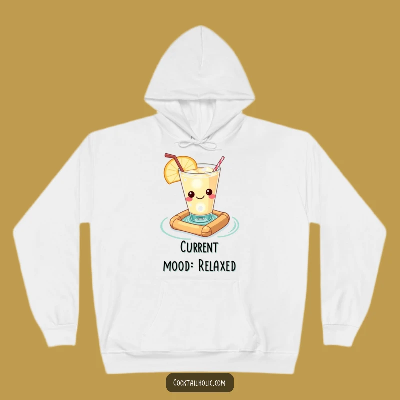 Funny Kawaii Cocktail Raft Hoodie - Cozy Relaxed Drink Apparel Gift