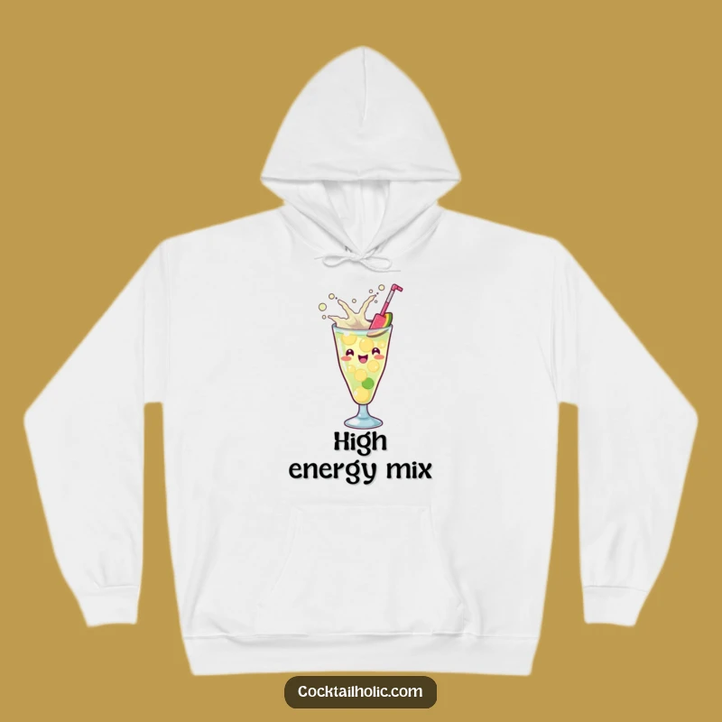 Funny Kawaii Cocktail Splash Hoodie - Cozy Energetic Drink Apparel Gift