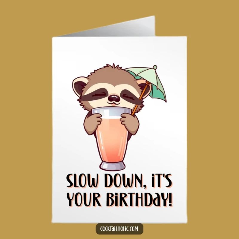 Free Printable Sloth Birthday Card - Funny Downloadable Gift for Slow & Steady Celebrations
