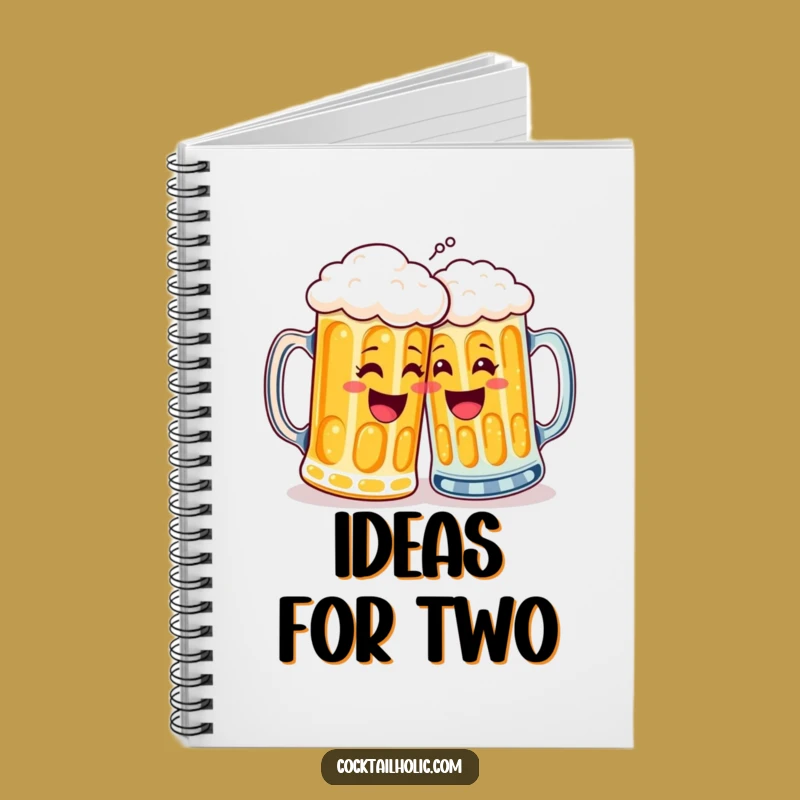 Funny Beer Mug High Five Notebook - Jot Down Ideas with a Smile!
