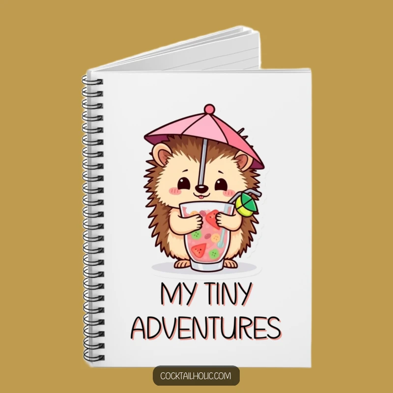 Funny Hedgehog Cocktail Notebook: Jot Down Notes with Tropical Flair!