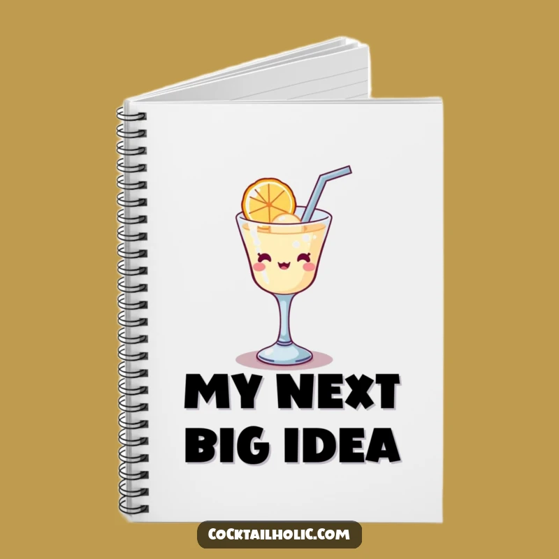 Funny Kawaii Cocktail Bubble Sip Notebook - Journal Humorous Drink Pages Gift
