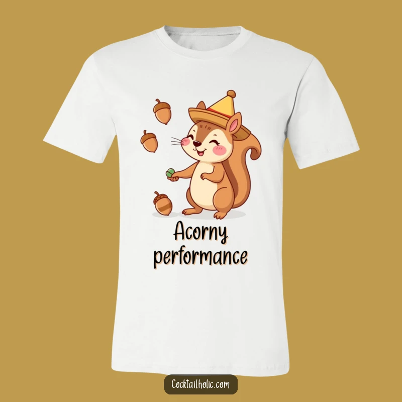 Funny Squirrel Sombrero Tee: Juggling Fun in Festive Style!