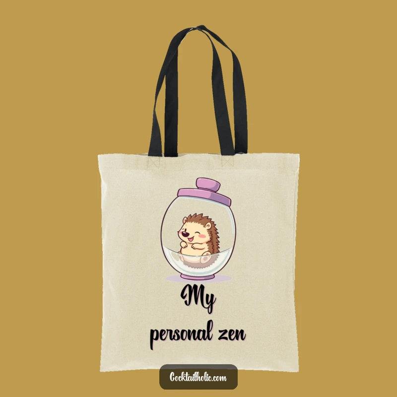 Funny Hedgehog Cocktail Shaker Tote Bag - Carry Your Laughs Everywhere Gift